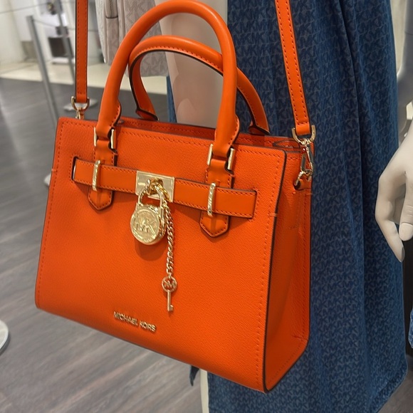 Michael Kors Hamilton Small Satchel Shoulder Crossbody Bag 
Poppy 
NWT - Picture 6 of 16
